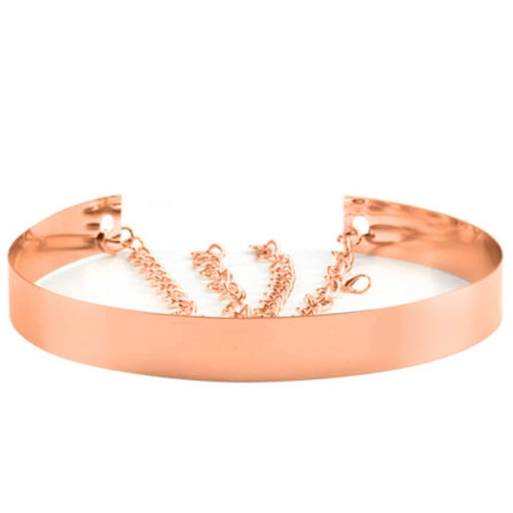 Rose gold metal belt